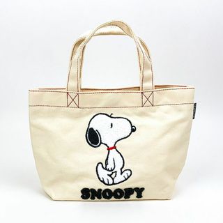 スヌーピー(SNOOPY)のスヌーピー サガラキャンバス ミニトート ホワイト バッグ ランチ(トートバッグ)