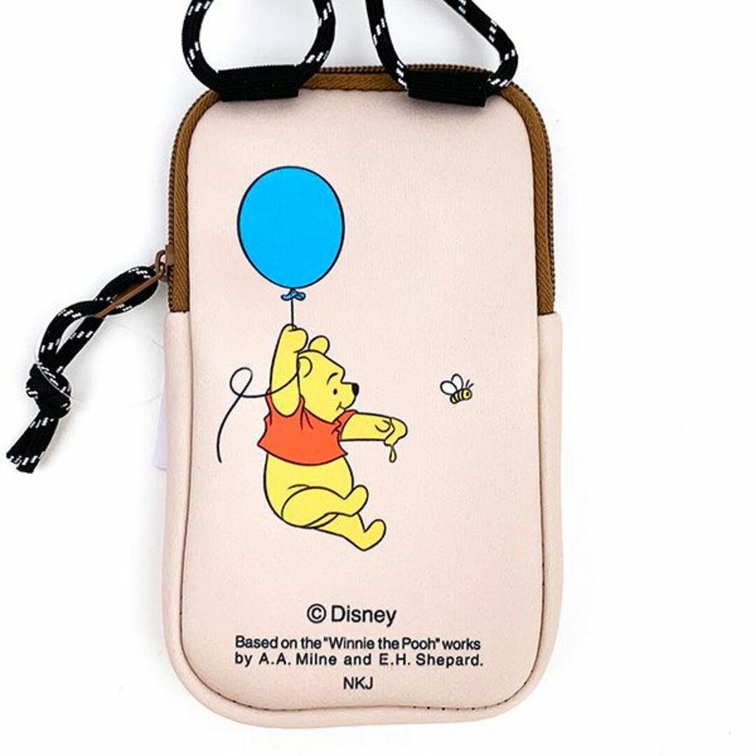 Disney(ディズニー)のくまのプーさん スマホショルダー ベージュ スマホポーチ ショルダー レディースのバッグ(ショルダーバッグ)の商品写真
