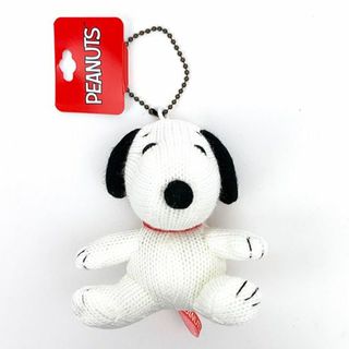 スヌーピー(SNOOPY)のスヌーピー ニットマスコット ブラック ぬいぐるみ キーホルダー(ぬいぐるみ/人形)