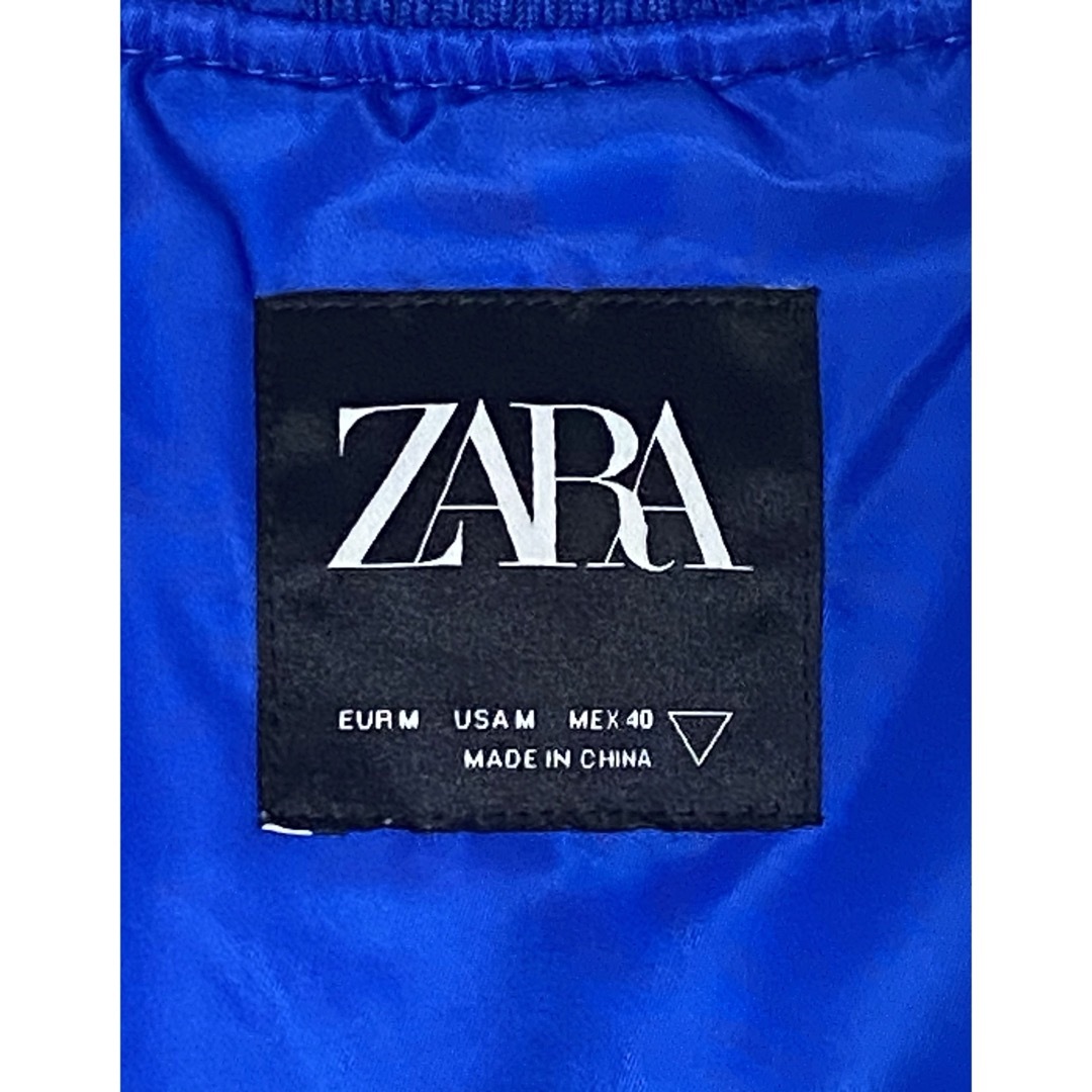 ZARA(ザラ)のZARA ブルー スタジャン（ボンバージャケット） メンズのジャケット/アウター(スタジャン)の商品写真