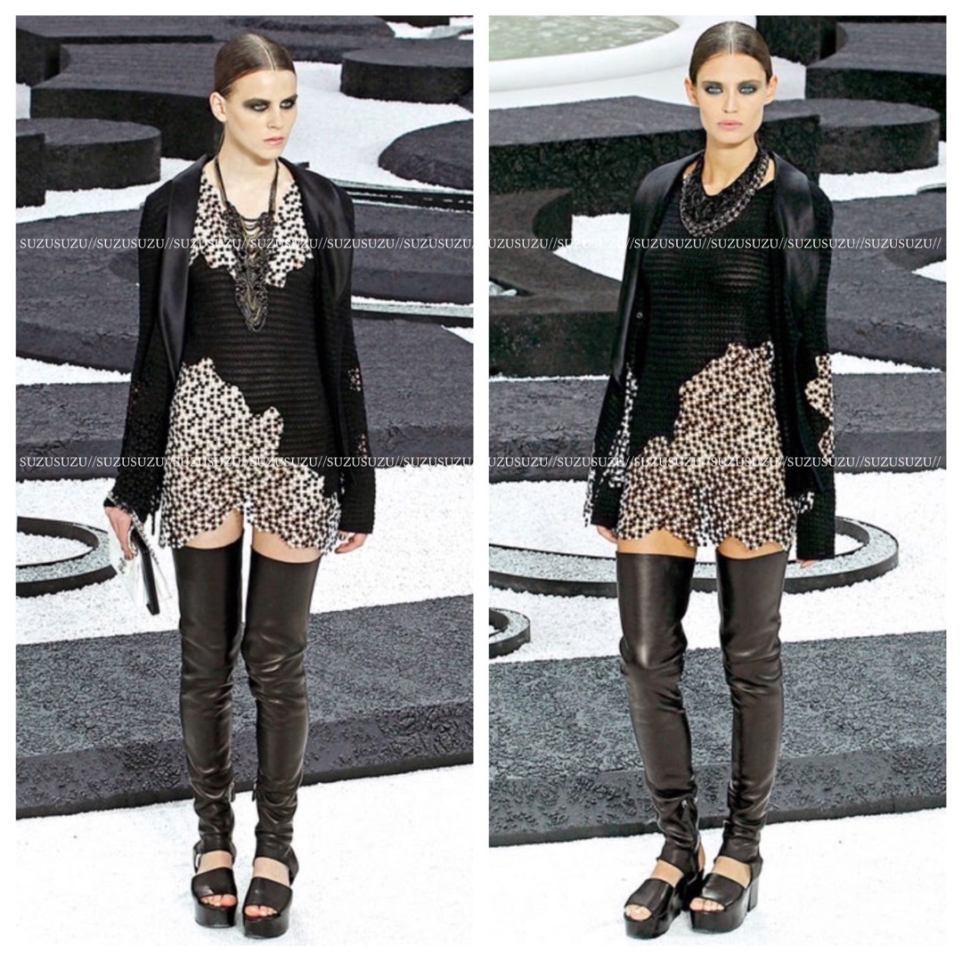 CHANEL - 本物 シャネル スモーキングラペル 長袖 ニット CHANEL - 本物 シャネル スモーキングラペル 長袖 ニット
