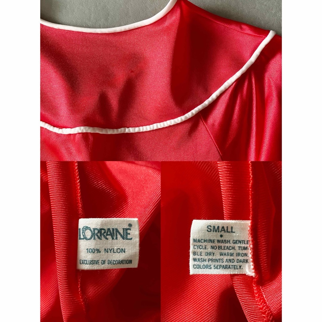 古着 ビンテージ 80s レース ピンク テロテロ ワンピース 古着 ビンテージ 80s レース ピンク テロテロ ワンピース