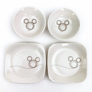 ディズニー(Disney)のディズニー ペア取り皿セット(中) ミッキー ステッチライン 皿 キッチン ランチ パーティー ギフト(サングラス/メガネ)