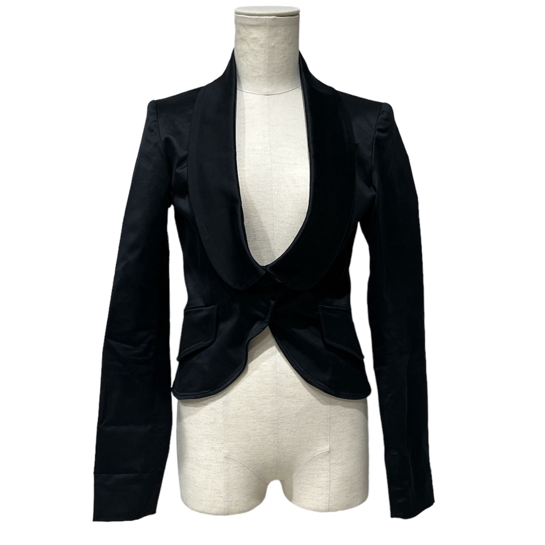 SLY(スライ)のSLY ブラックジャケット　ショート丈　アウター　羽織もの　Sサイズ レディースのジャケット/アウター(テーラードジャケット)の商品写真