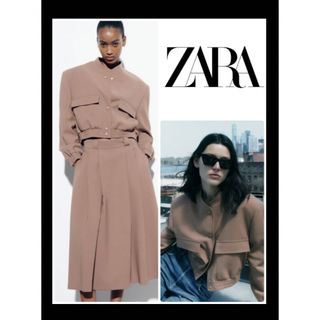 ザラ(ZARA)の【新品】ZARA ザラ ポケットマキシ ボンバージャケット ブルゾン スーツ(その他)