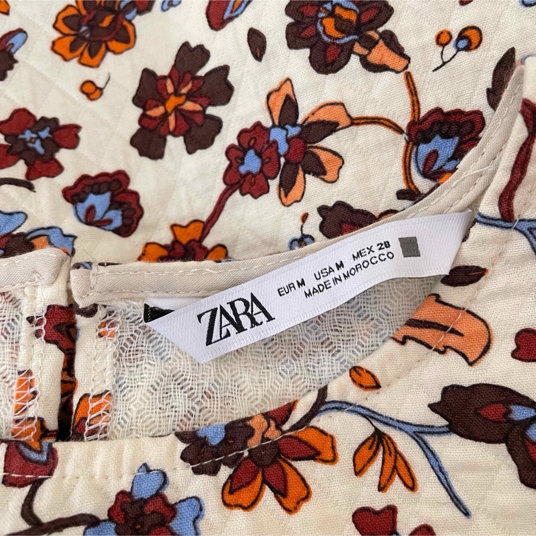 ZARA(ザラ)の● ザラ　レトロ花柄、袖ゆったりカットソー　ボタニカル　ZARA● レディースのトップス(カットソー(長袖/七分))の商品写真