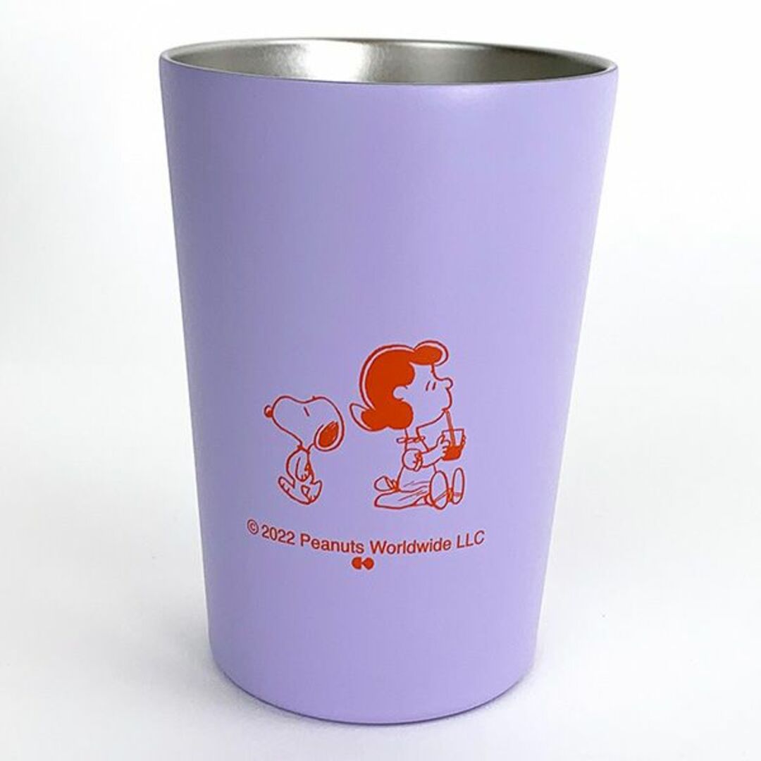 SNOOPY(スヌーピー)のスヌーピー ステンレスタンブラー パープル ランブラー コップ ランチ インテリア/住まい/日用品のキッチン/食器(タンブラー)の商品写真