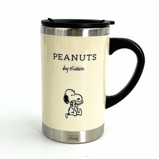 SNOOPY - スヌーピー スリムサーモマグ アイボリー ステンレスマグ マグ 蓋つき ランチ オフィス