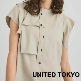 ステュディオス(STUDIOUS)の美品 UNITED TOKYO デザインブラウス シャツ 半袖(シャツ/ブラウス(半袖/袖なし))