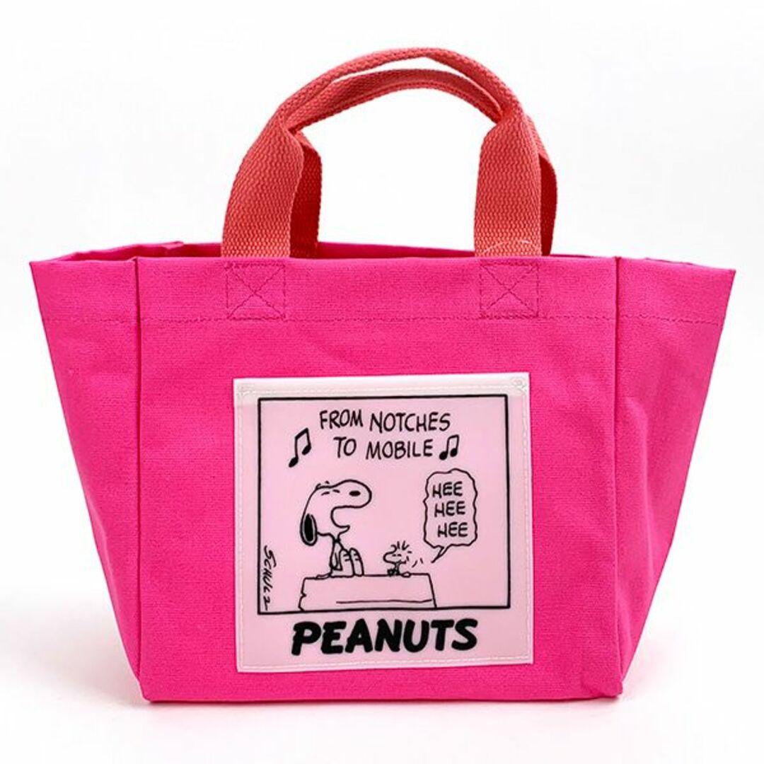 SNOOPY(スヌーピー)のスヌーピー ミニトートバッグ　かばん ランチトート ピンク レディースのバッグ(トートバッグ)の商品写真