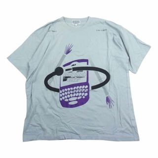 シーイー CE compotible easier グラフィック プリント 半袖 Tシャツ グレー系 L【中古】(シャツ)