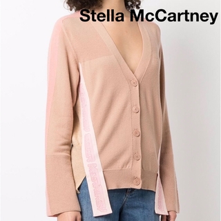 ステラマッカートニー(Stella McCartney)の美品 ステラマッカートニー ロゴストラップ カーディガン パステルカラー(カーディガン)