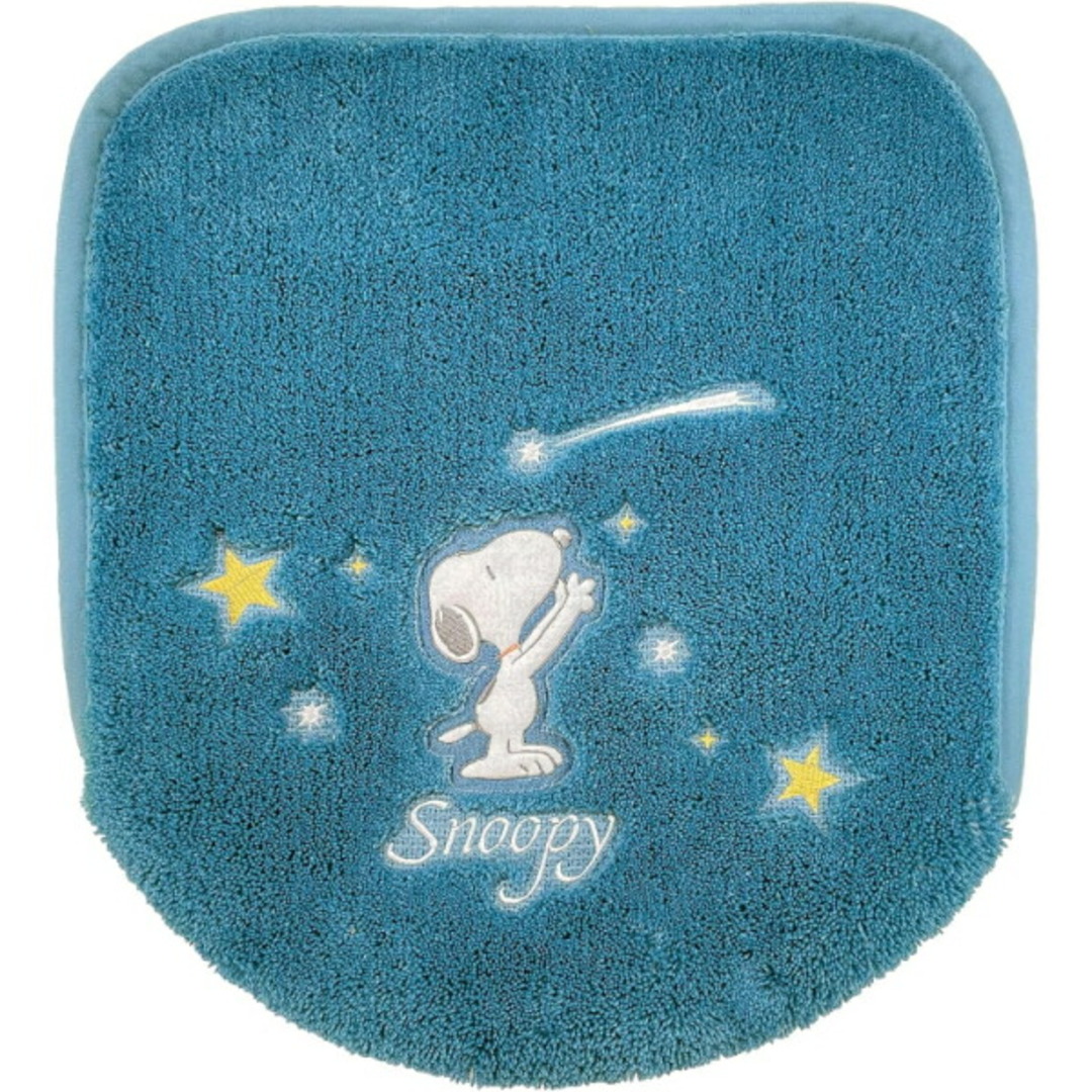 SNOOPY(スヌーピー)のスヌーピー 星空スヌーピー 兼用トイレフタカバー ブルー 便座カバー インテリア/住まい/日用品の収納家具(トイレ収納)の商品写真