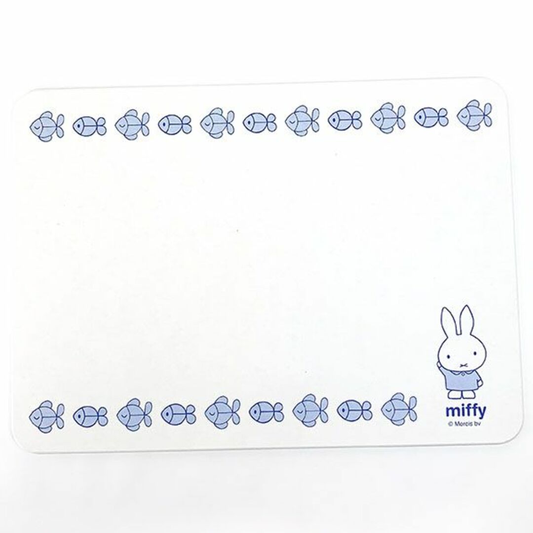 miffy(ミッフィー)のミッフィー 珪藻土40×50ＢＬ魚 ＤＢ 珪藻土マット バスマット お風呂マット 青 グッズ インテリア/住まい/日用品のラグ/カーペット/マット(バスマット)の商品写真