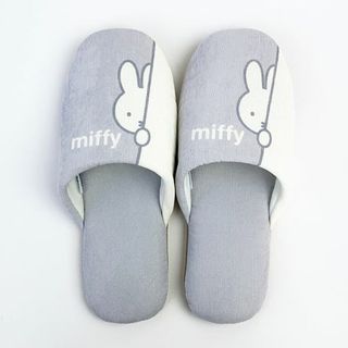 ミッフィー(miffy)のミッフィー スリッパ ワンステップ グレー トイレ 室内履き インテリア(スリッパ/ルームシューズ)