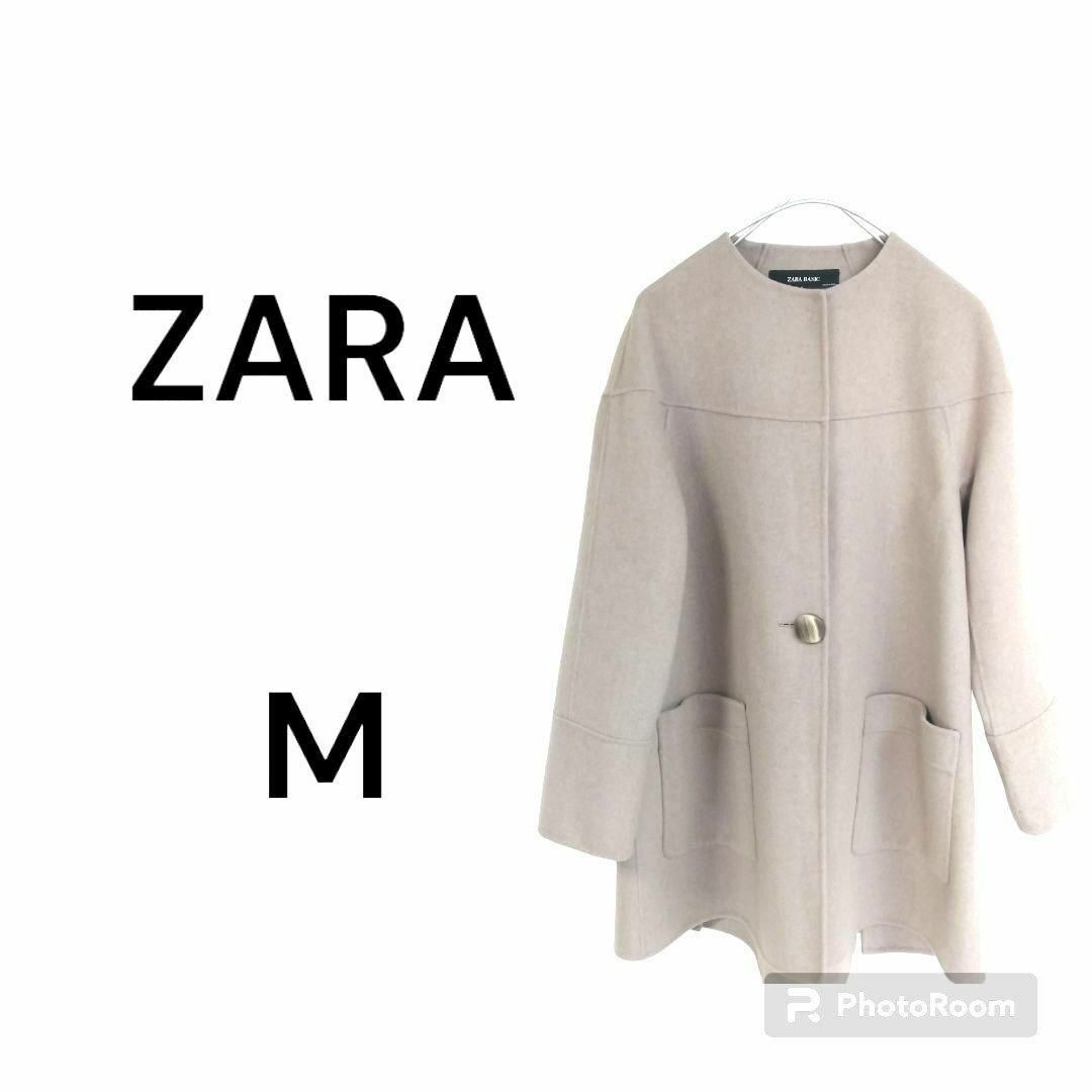 ZARA(ザラ)の【ZARA】ザラ 　コートM　無地　秋冬　暖かい　きれいめ　おしゃれ　フォーマル レディースのトップス(ニット/セーター)の商品写真