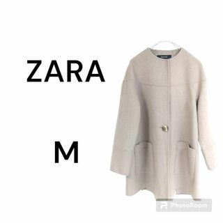 ザラ(ZARA)の【ZARA】ザラ 　コートM　無地　秋冬　暖かい　きれいめ　おしゃれ　フォーマル(ニット/セーター)