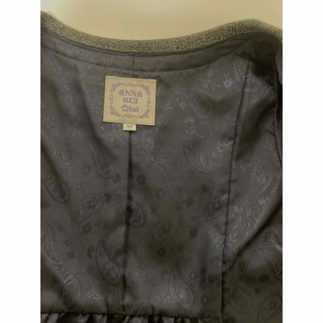 ANNA SUI mini(アナスイミニ)のアナスイミニ　ツイードジャケット　ボレロ　120ブラウス キッズ/ベビー/マタニティのキッズ服女の子用(90cm~)(ジャケット/上着)の商品写真