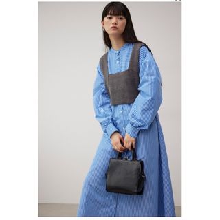 アズールバイマウジー(AZUL by moussy)の新品　ビスチェセットシャツワンピース(ロングワンピース/マキシワンピース)