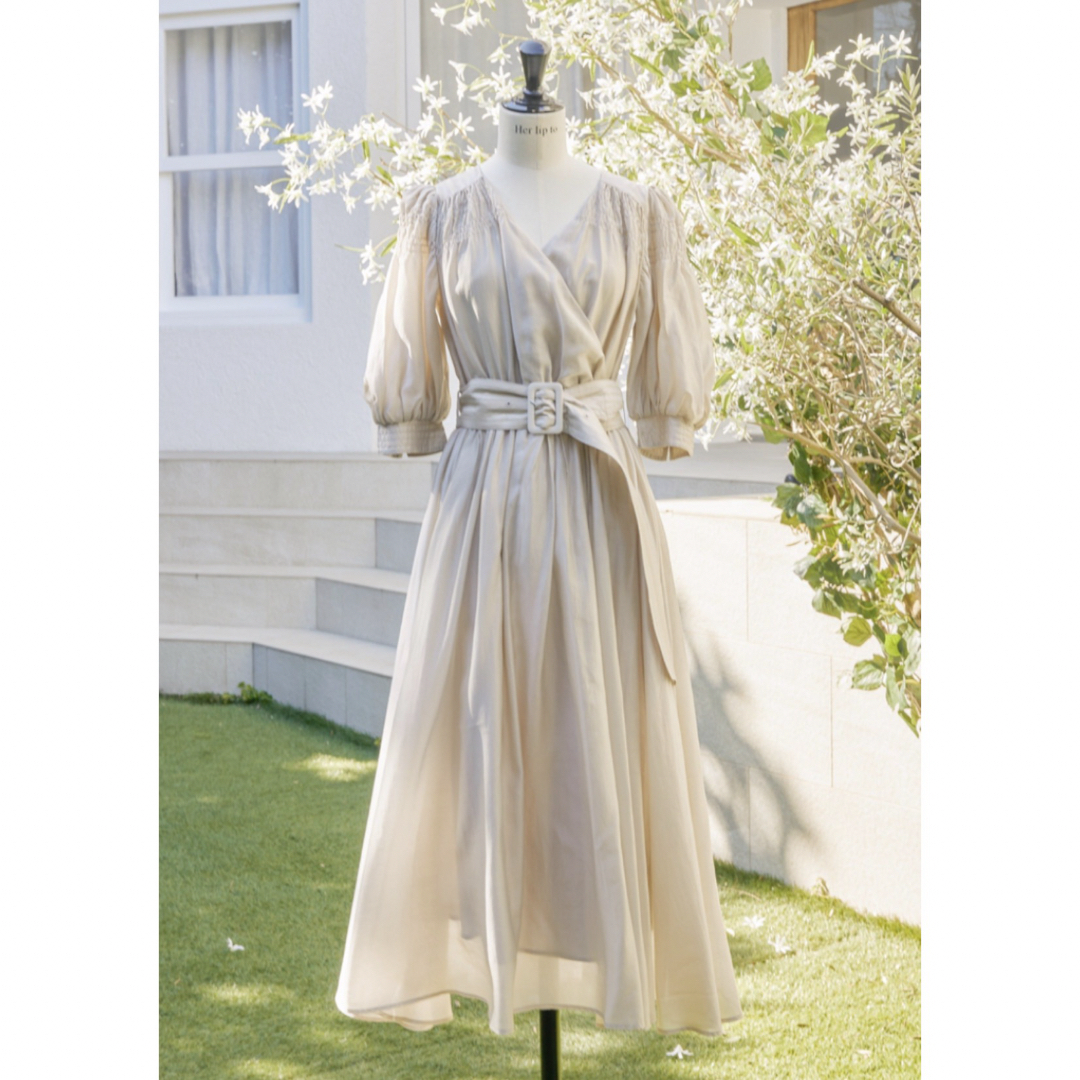 Her lip to(ハーリップトゥ)のherlipto Airy Volume Sleeve Dress M レディースのワンピース(ロングワンピース/マキシワンピース)の商品写真