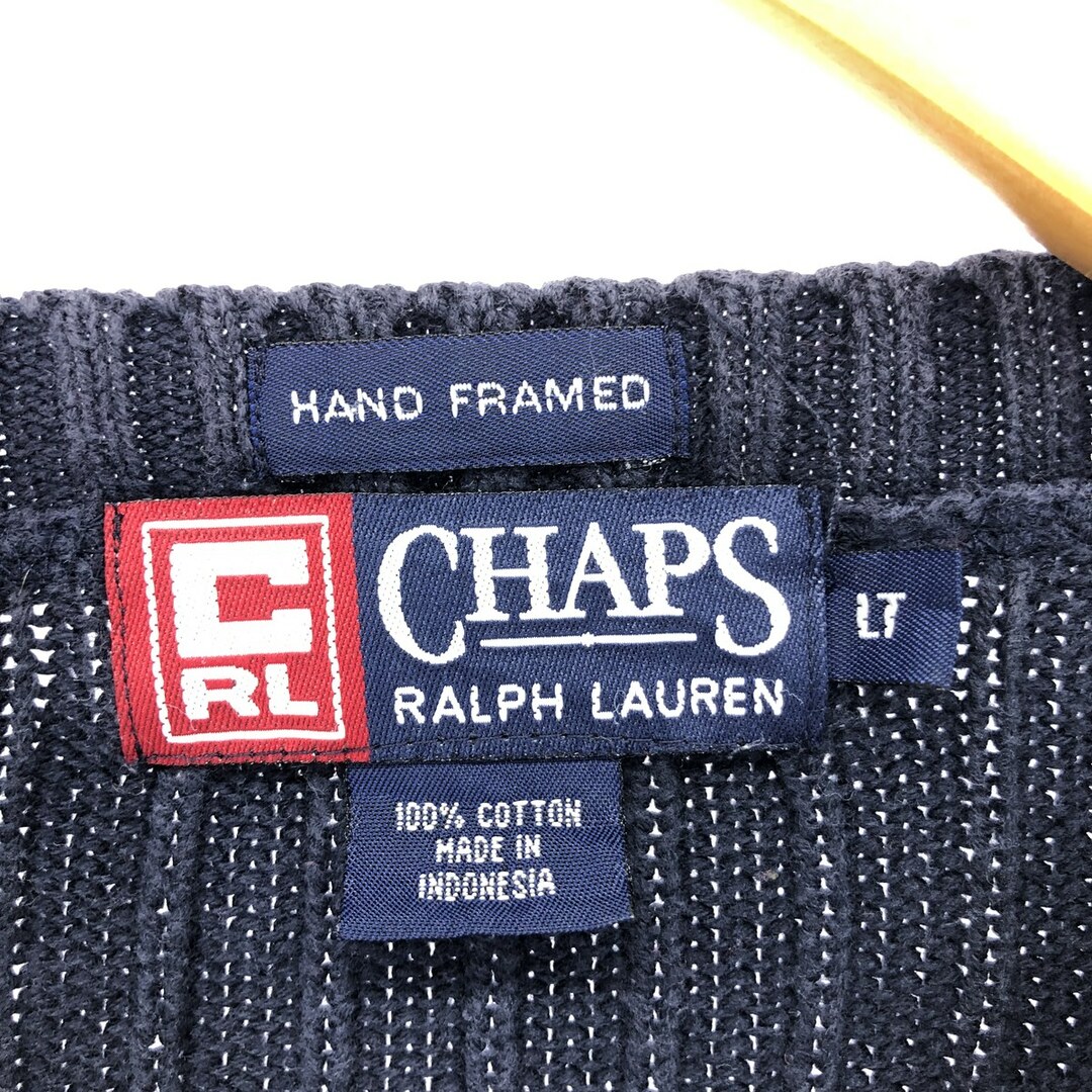 Ralph Lauren(ラルフローレン)の古着 90年代 ラルフローレン Ralph Lauren CHAPS チャップス コットンニットセーター メンズL ヴィンテージ /eaa399709 メンズのトップス(ニット/セーター)の商品写真