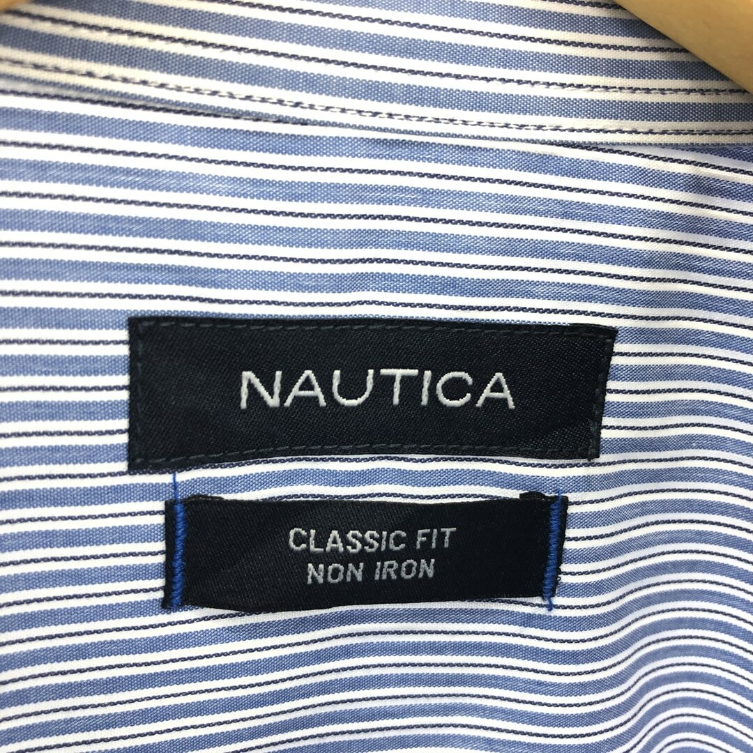 NAUTICA(ノーティカ)の古着 ノーティカ NAUTICA CLASSIC FIT 長袖 ボタンダウンストライプシャツ メンズL /eaa422636 メンズのトップス(シャツ)の商品写真