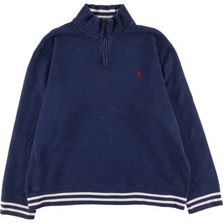 ラルフローレン(Ralph Lauren)の古着 ラルフローレン Ralph Lauren POLO by Ralph Lauren リバースウィーブタイプ ハーフジップスウェットシャツ トレーナー メンズXXL /eaa421968(スウェット)