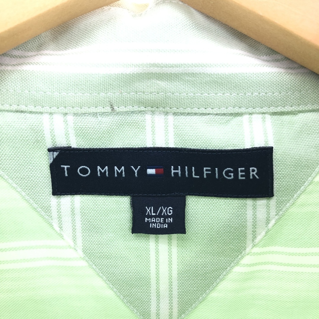 TOMMY HILFIGER(トミーヒルフィガー)の古着 トミーヒルフィガー TOMMY HILFIGER オックスフォード 長袖 ボタンダウンストライプシャツ メンズXL /eaa422639 メンズのトップス(シャツ)の商品写真