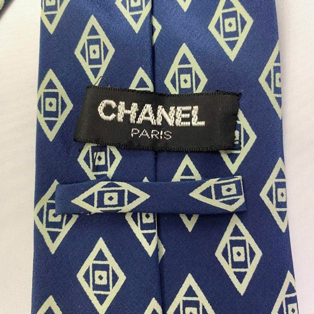 CHANEL(シャネル)のCHANEL　シャネル　ネクタイ　ココマーク　シルク　イタリア製　ネイビー メンズのファッション小物(ネクタイ)の商品写真
