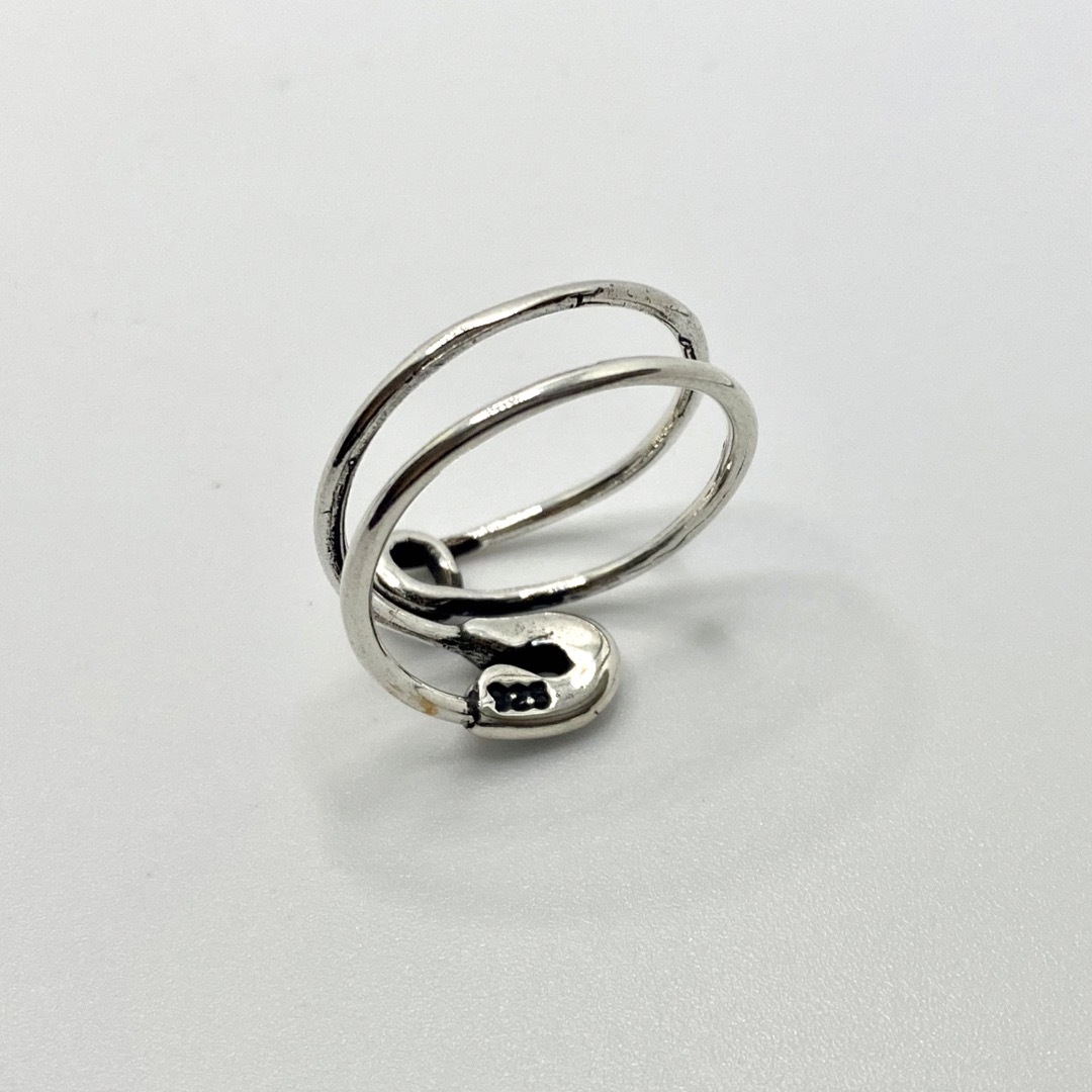 【匿名配送】 安全ピン 巻きつき シルバー リング 指輪 S925 メンズのアクセサリー(リング(指輪))の商品写真