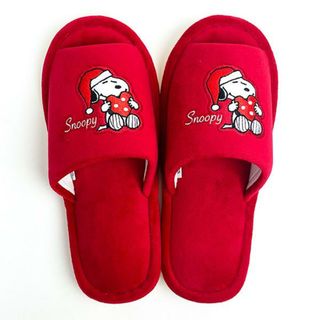 スヌーピー(SNOOPY)の スヌーピー スリッパ （レッド） ハッピークリスマス SNOOPY(スリッパ)