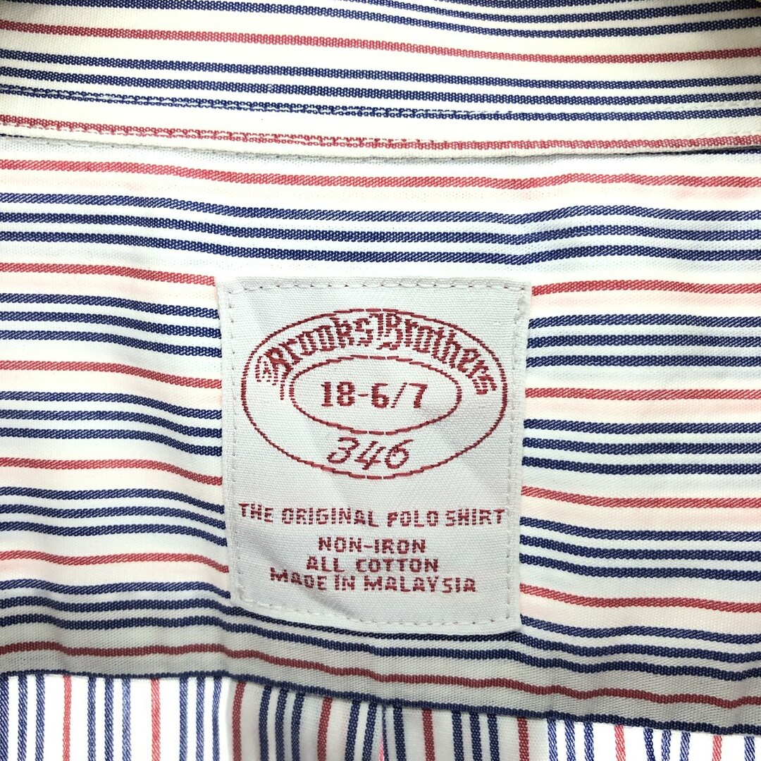 Brooks Brothers(ブルックスブラザース)の古着 ブルックスブラザーズ Brooks Brothers 346 長袖 ボタンダウンストライプシャツ メンズXXL /eaa422651 メンズのトップス(シャツ)の商品写真