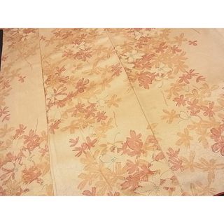 平和屋野田店■上質な小紋　手描き　桜尽くし　暈し染め　逸品　n-sa3886(着物)