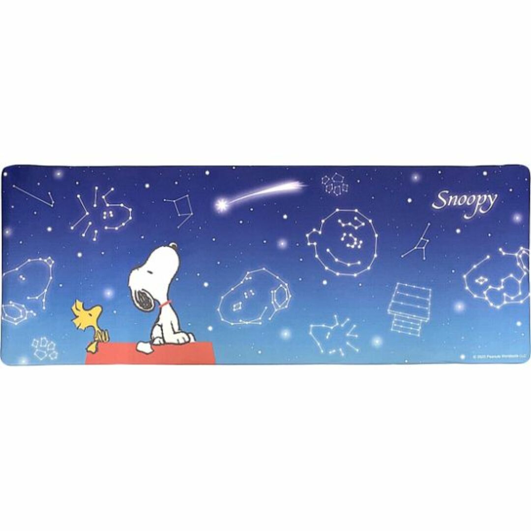 スヌーピー ロングマット(星空スヌーピー) PEANUTS キッチン ブルー インテリア/住まい/日用品のラグ/カーペット/マット(その他)の商品写真