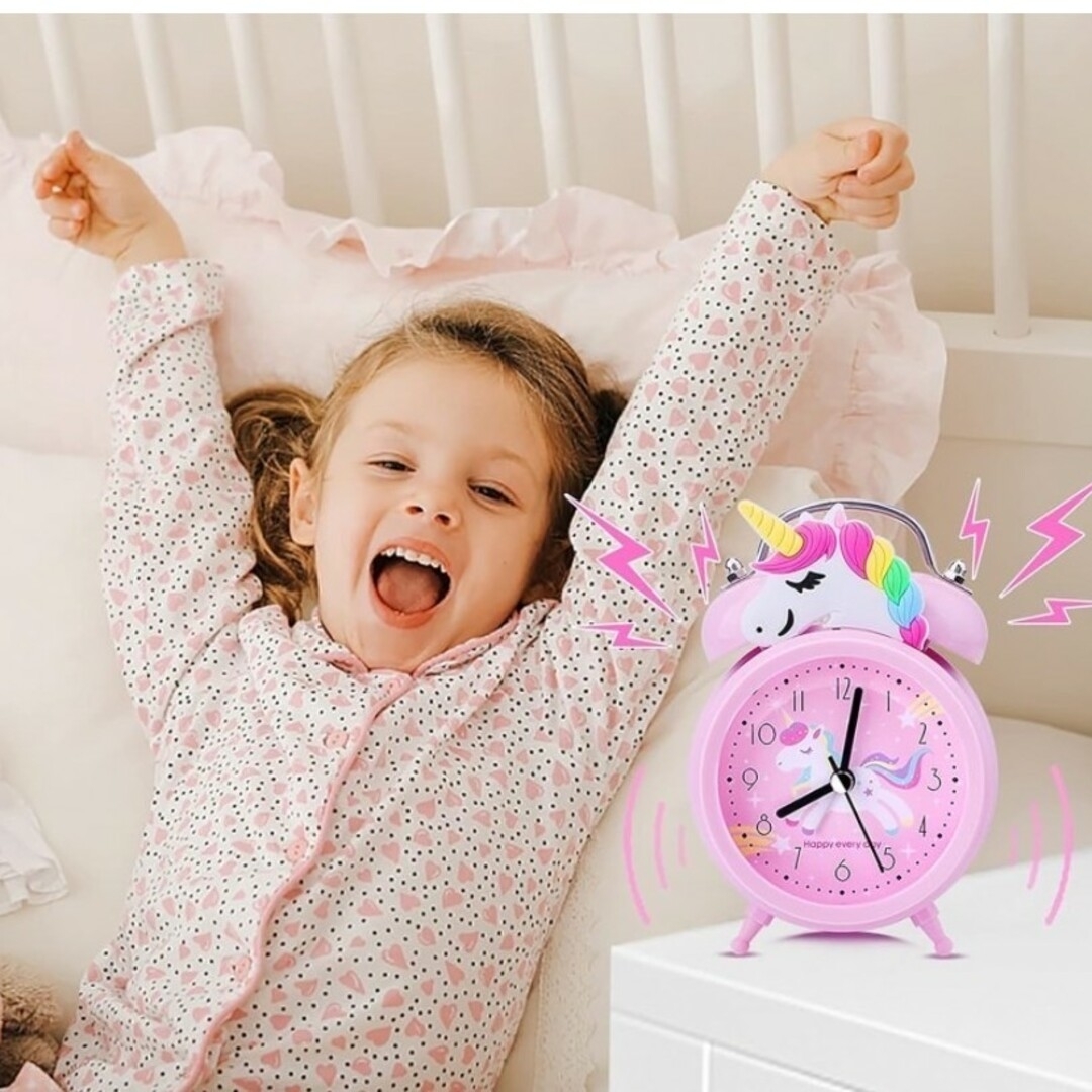 目覚まし時計ユニコーン 子供 かわいい机キッド時計 デジタル時計