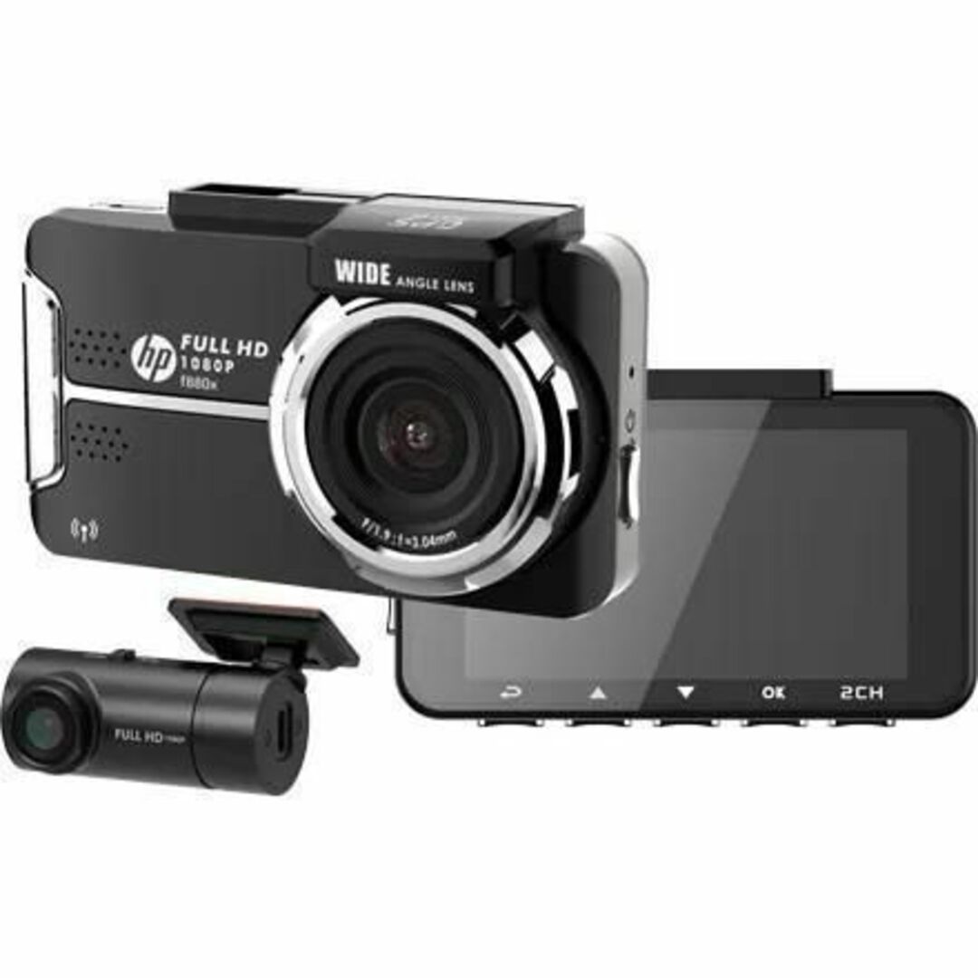 ドライブレコーダー 360度 前後 リアカメラ 広角 SDカード 2カメラ 夜間 自動車/バイクの自動車(レーダー探知機)の商品写真