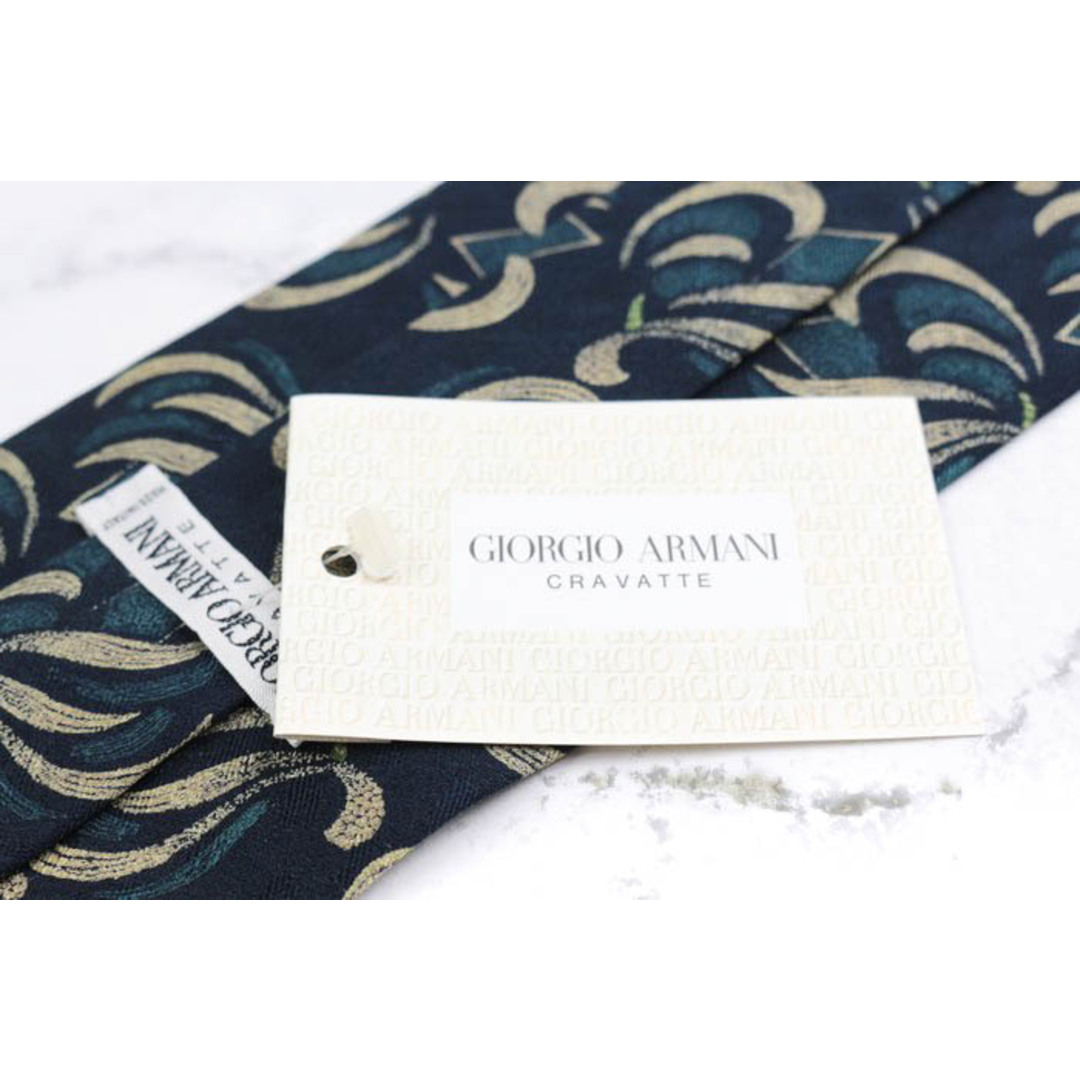 Giorgio Armani(ジョルジオアルマーニ)のジョルジオアルマーニ ブランド ネクタイ パネル柄 シルク イタリア製 未使用タグ付 メンズ ネイビー GIORGIO ARMANI メンズのファッション小物(ネクタイ)の商品写真