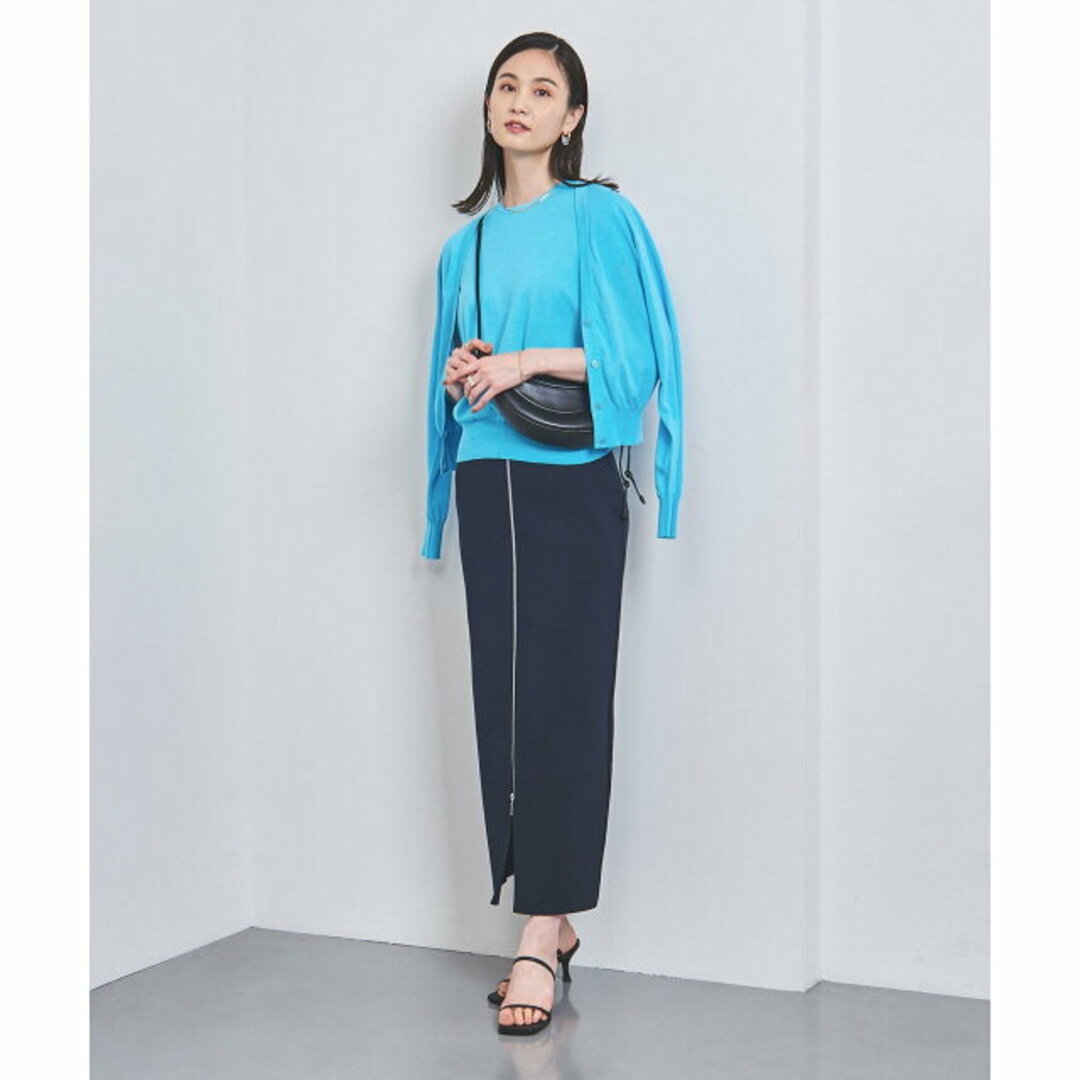 UNITED ARROWS(ユナイテッドアローズ)の【TURQUOISE】コットン 16G カバースリーブ ニット レディースのトップス(ニット/セーター)の商品写真