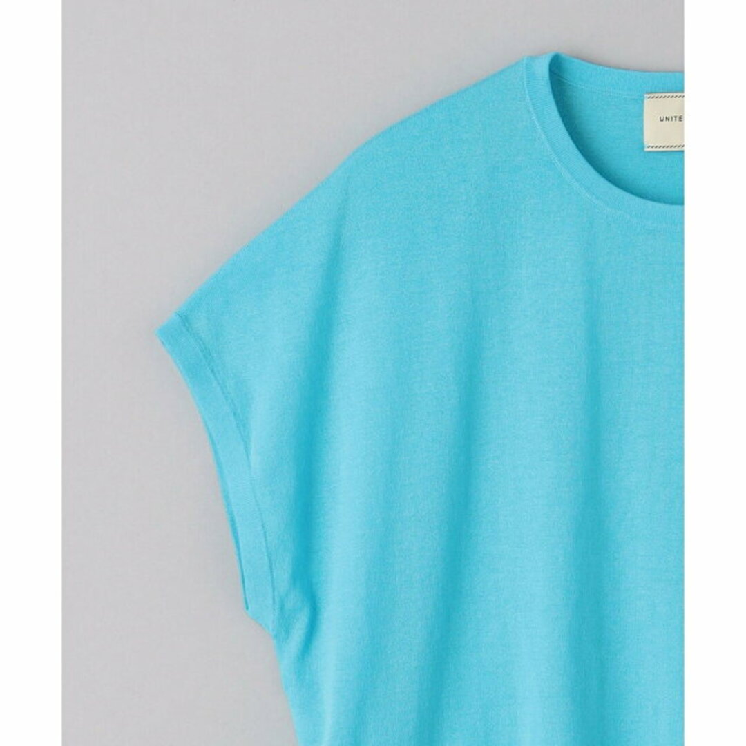 UNITED ARROWS(ユナイテッドアローズ)の【TURQUOISE】コットン 16G カバースリーブ ニット レディースのトップス(ニット/セーター)の商品写真