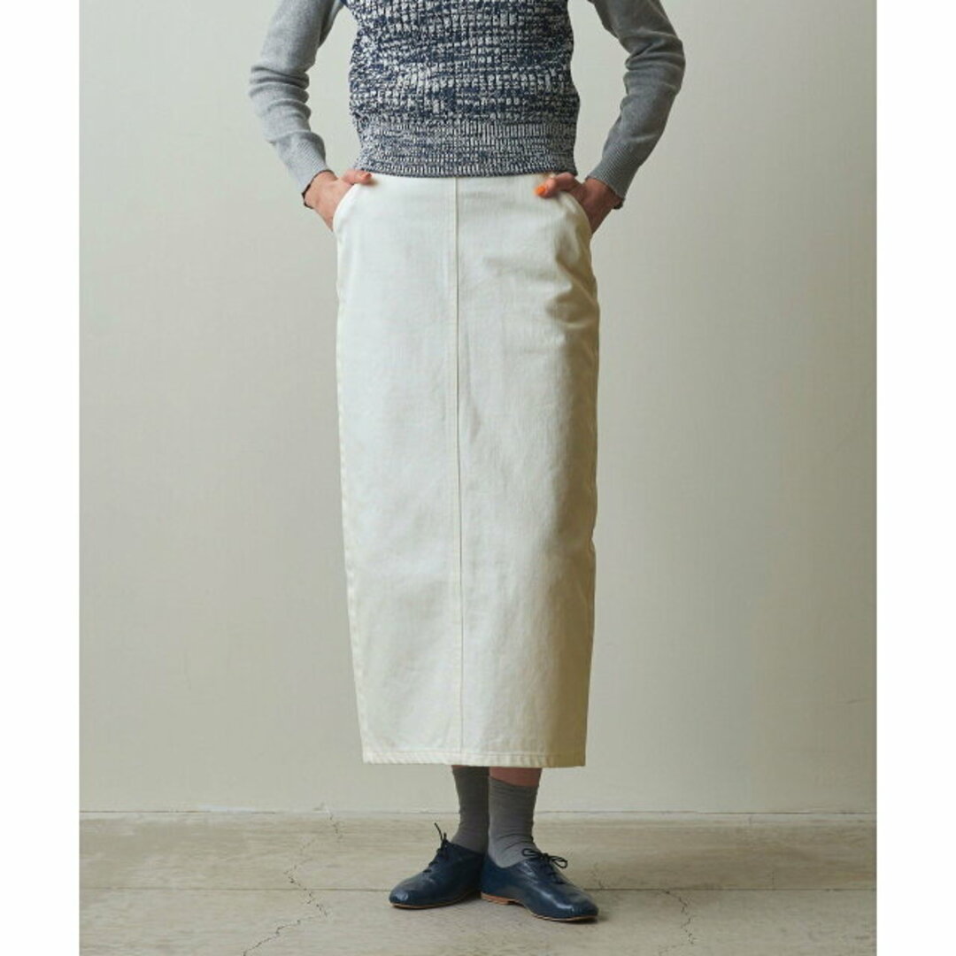 steven alan(スティーブンアラン)の【OFF WHITE】<Steven Alan>13OZ DENIM TIGHT LONG SKIRT/デニムスカート レディースのスカート(ロングスカート)の商品写真