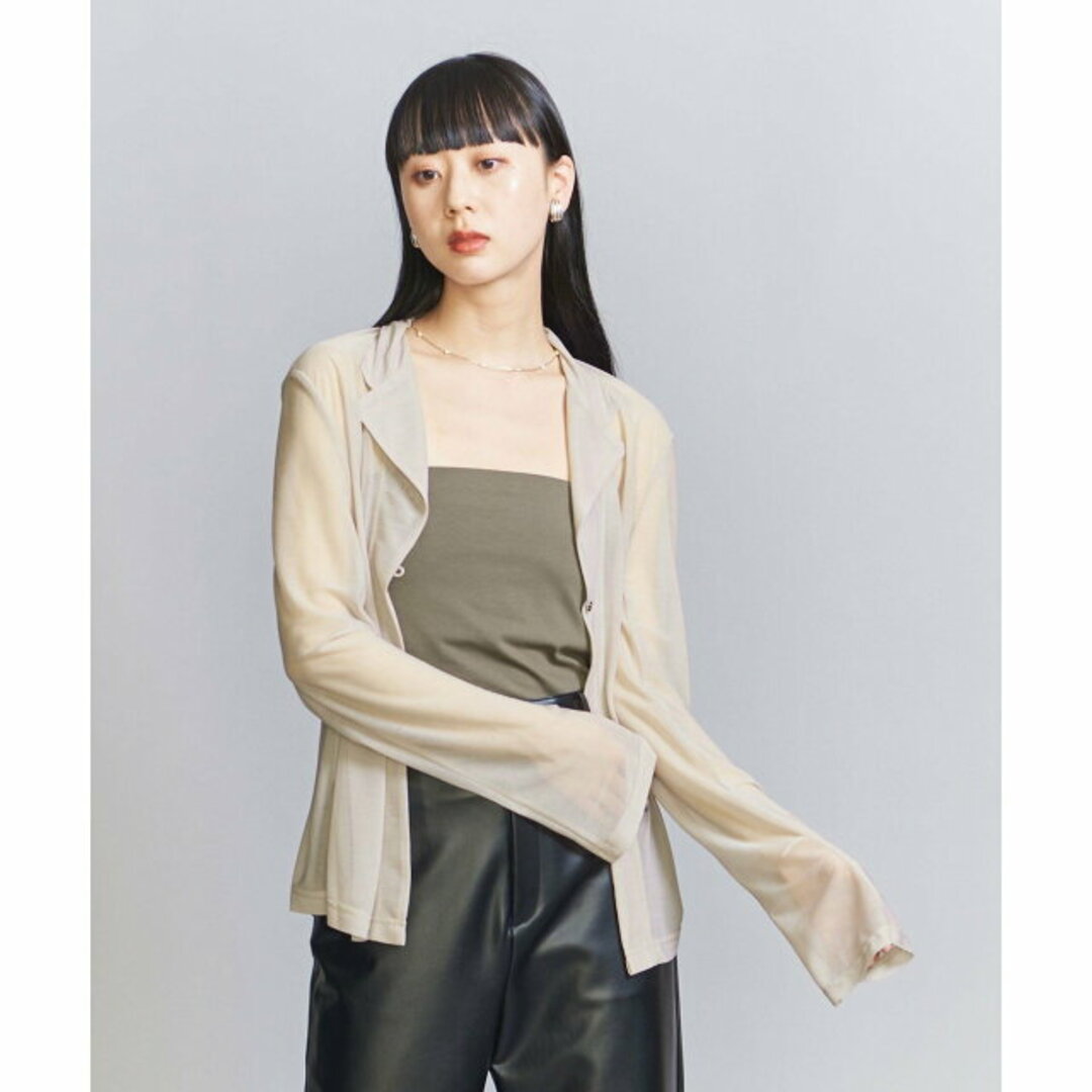 BEAUTY&YOUTH UNITED ARROWS(ビューティアンドユースユナイテッドアローズ)の【OLIVE】コットンブレンド 天竺 ブラカップ ビスチェ レディースのトップス(カットソー(長袖/七分))の商品写真