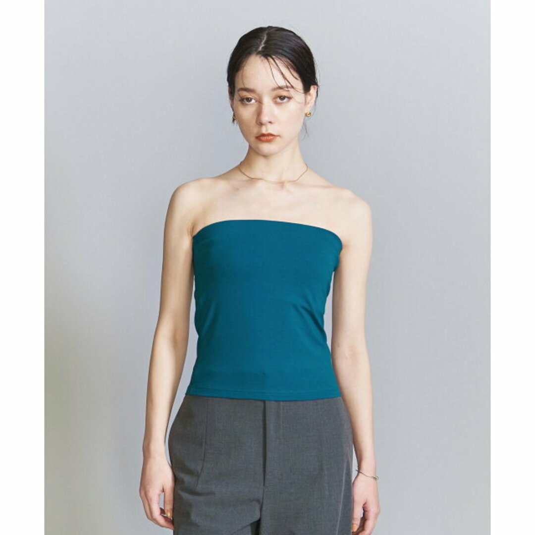 BEAUTY&YOUTH UNITED ARROWS(ビューティアンドユースユナイテッドアローズ)の【TURQUOISE】コットンブレンド 天竺 ブラカップ ビスチェ レディースのトップス(カットソー(長袖/七分))の商品写真