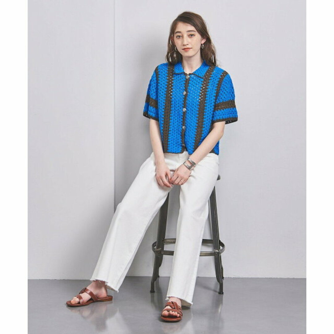 UNITED ARROWS(ユナイテッドアローズ)の【TURQUOISE】【FREE】クロシェ ショートスリーブ ニット レディースのトップス(ニット/セーター)の商品写真