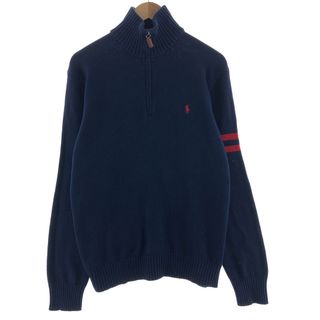 ラルフローレン(Ralph Lauren)の古着 ラルフローレン Ralph Lauren POLO RALPH LAUREN コットンニットハーフジップセーター メンズL /eaa390408(ニット/セーター)