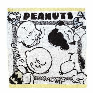 スヌーピー(SNOOPY)のスヌーピーウォッシュタオル Peanutsfriend マイタウン柄 ホワイト　西川(タオルケット)