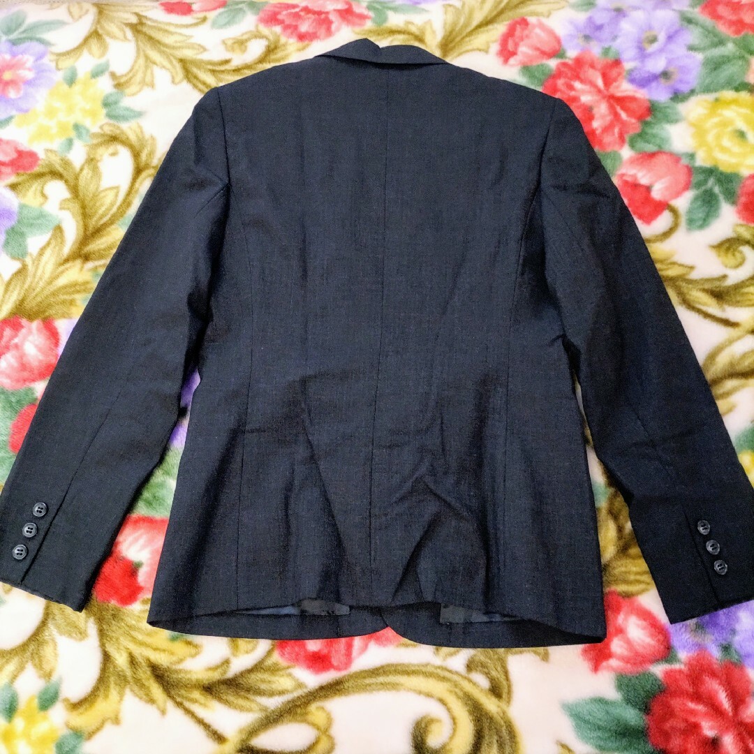 黒スーツ セットアップ ジャケットとスカート2点セット レディース 11号 夏 レディースのフォーマル/ドレス(スーツ)の商品写真