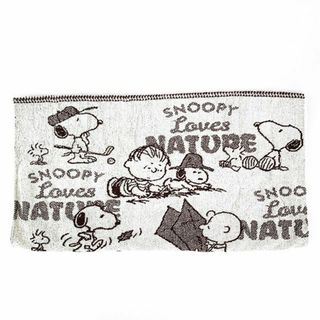 スヌーピー(SNOOPY)のスヌーピー のびのびタオルピローケース ネイチャー 枕カバー 寝具 ブラウン 西川(寝袋/寝具)