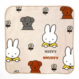 ミッフィー(miffy)のミッフィー miffy ミニタオル ベージュ MIFFY AND SNUFFY ハンカチ 西川 23AW(タオルケット)