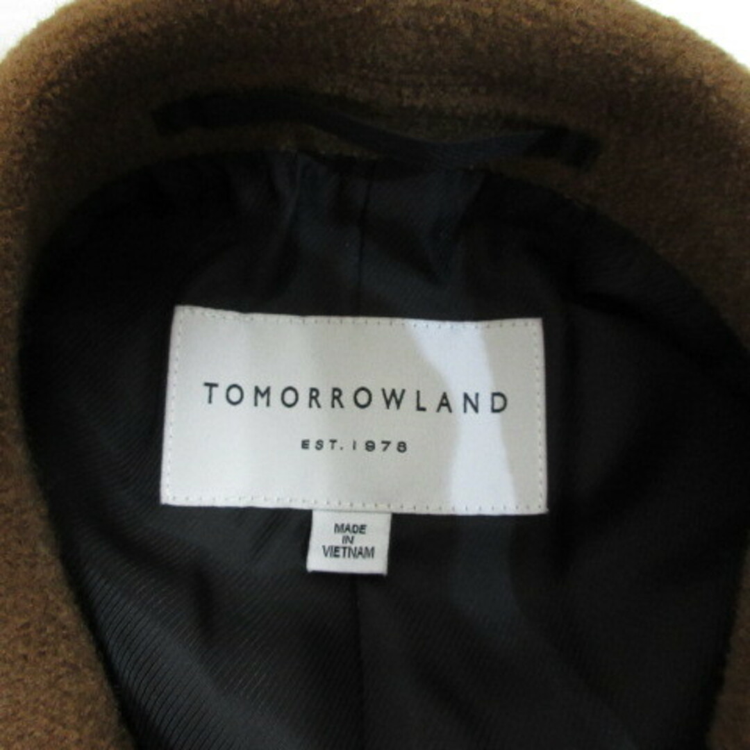 TOMORROWLAND(トゥモローランド)のトゥモローランド ウール100％ メルトン チェスター コート XS ブラウン メンズのジャケット/アウター(その他)の商品写真