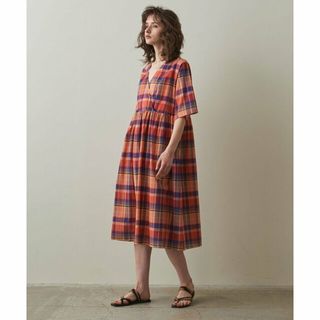 スティーブンアラン(steven alan)の【RED】<Steven Alan>COTTON SILK CHECK DRESS/ワンピース(ロングワンピース/マキシワンピース)